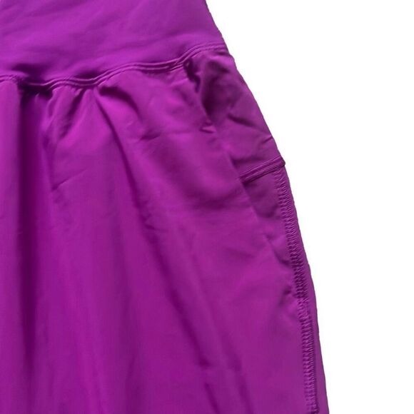 Lululemon Purple Tranquil High Waist Crop Casual Pants Pockets Sz 2 Athleisure - Picture 5 of 11